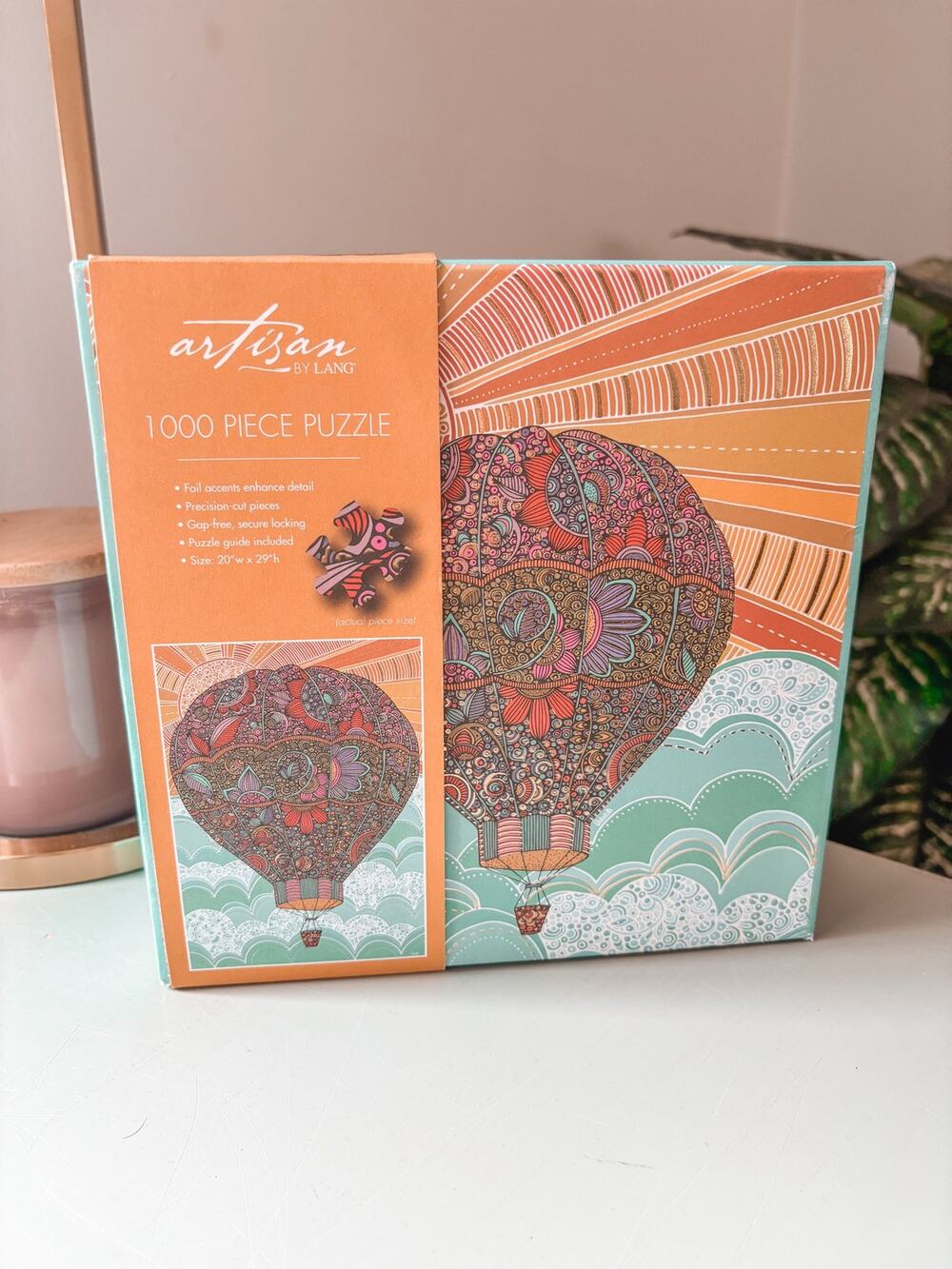 ❣️5/$25 Artisan By Lang Valentina Puzzle Air Balloon 1000 Piece Foil Detail
